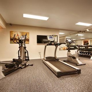 Best Western Plus Humboldt Bay Inn | Eureka, California | Treadmill, elliptical, and rack of weights in work out room